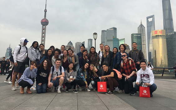 Spring Break 2018 China Trip Students gathered for photo