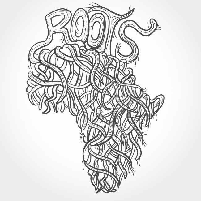 African Continent with rooots