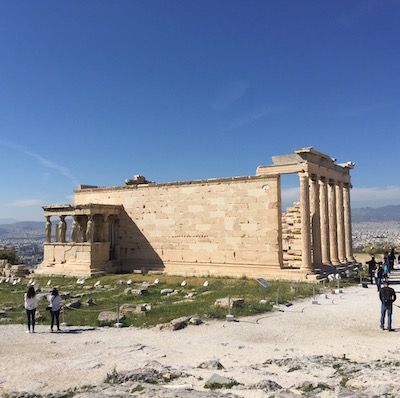 Photo of the acropolis, blue skies