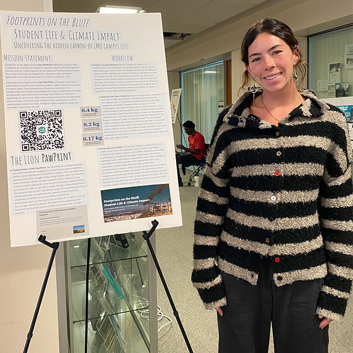 BCLA Environmental Student with their research poster
