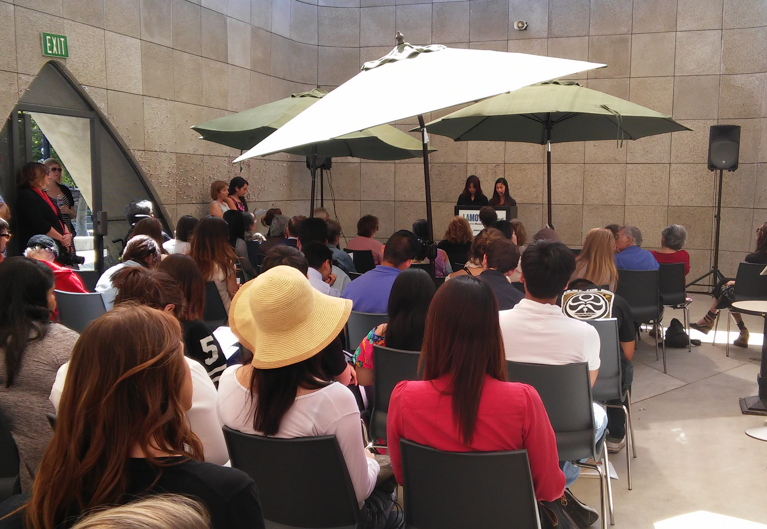 Shot of people sitting in an audience