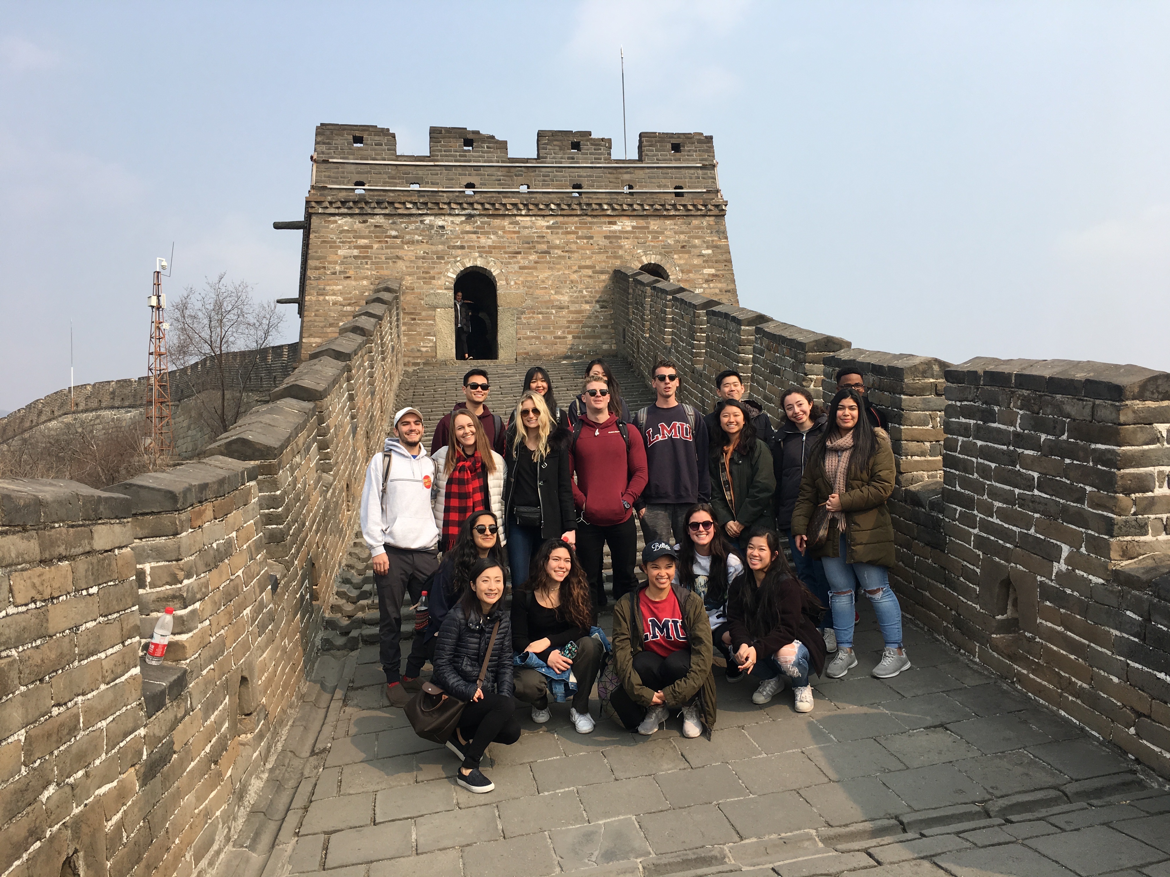 LMU Chinese Language students at the Great Wall of China on an Immersion Trip.