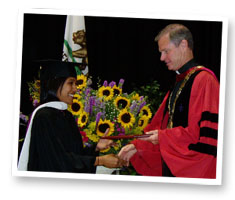 Student receiving diploma 