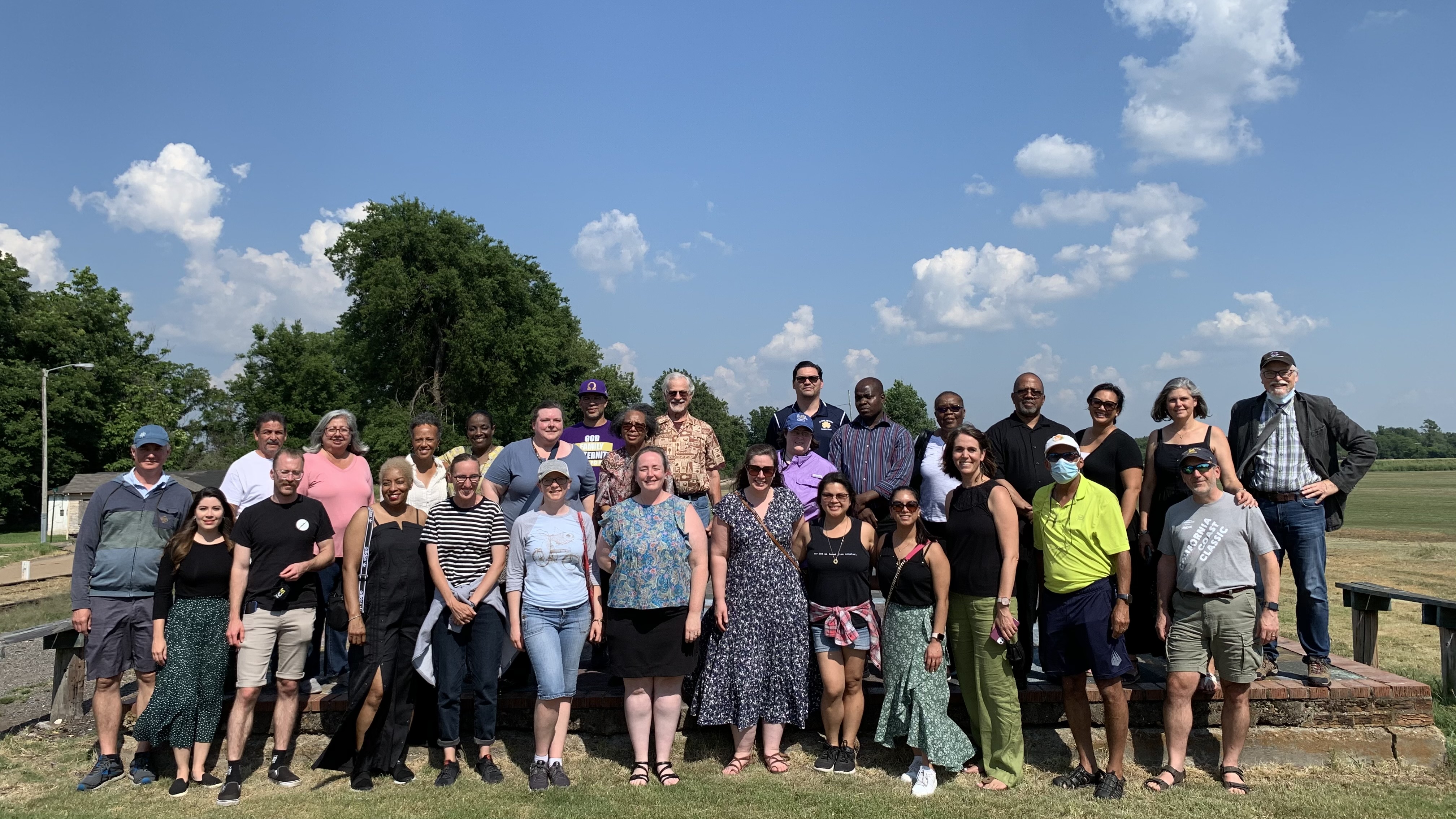 group photo of students and professor