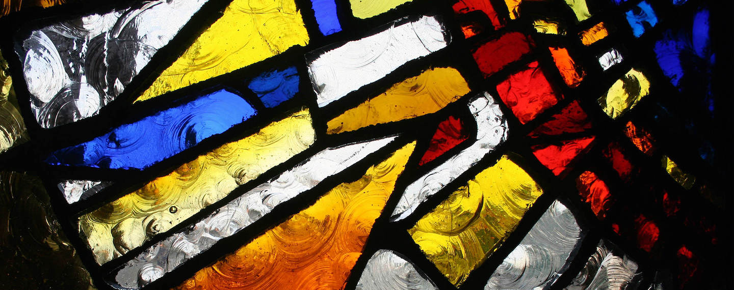 Close up of stained glass