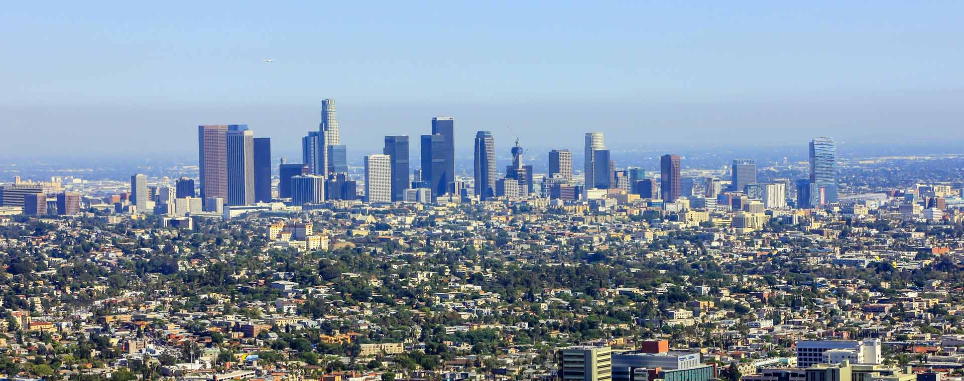 Wide shot of Downtown LA