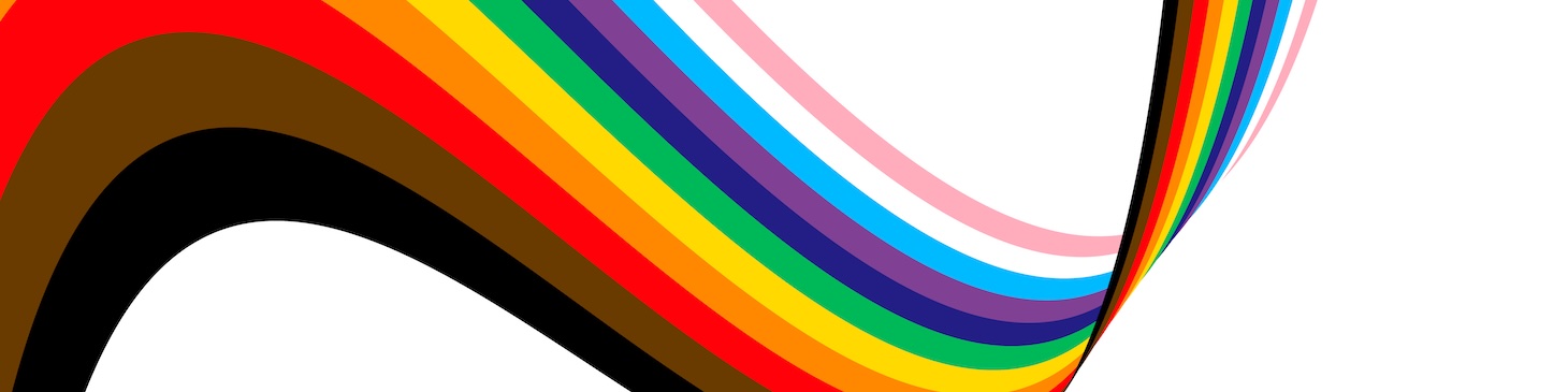 Rainbow wave white background
