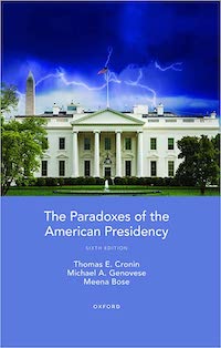 A book cover showing the White House above a blue box with the title 