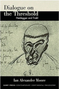 A book cover showing a crude sketch of a man's shoulders and head