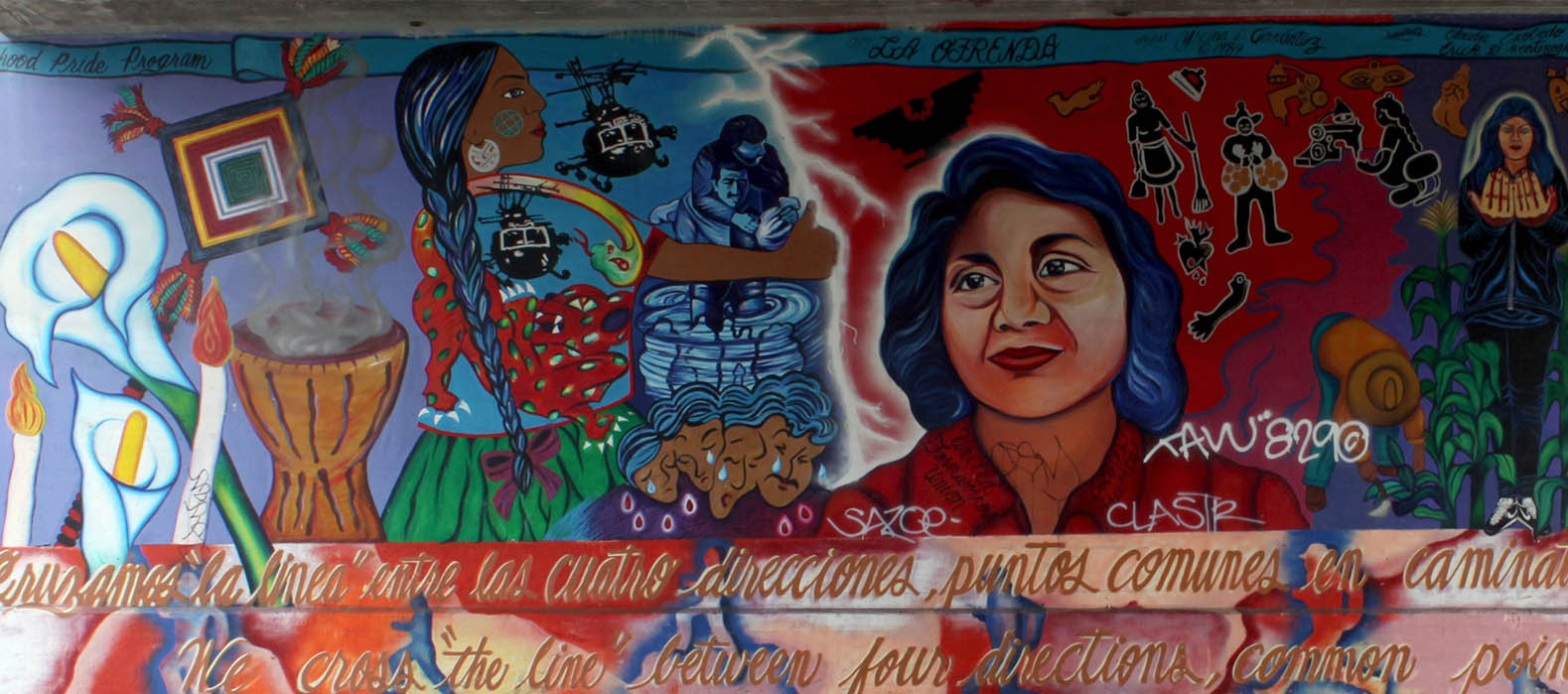 Colorful LA mural featuring Dolores Huerta