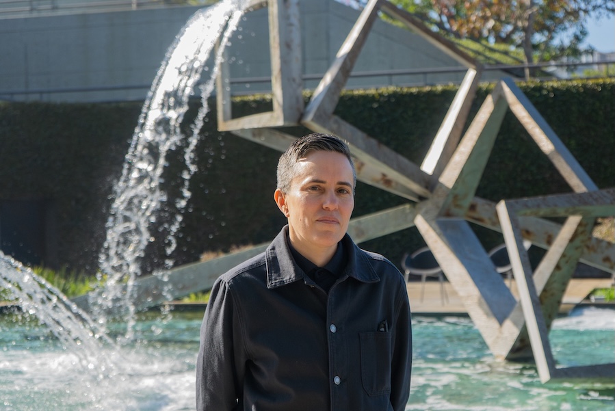 Mairead Sullivan pictured in front of water fountain