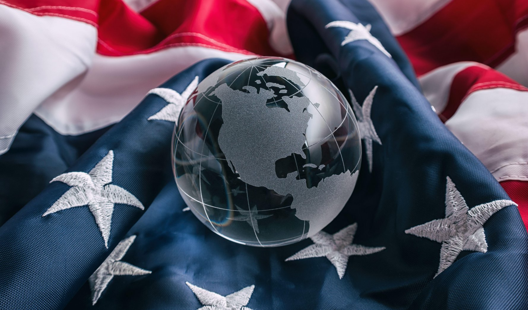 Globe and U.S. Flag